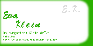 eva klein business card